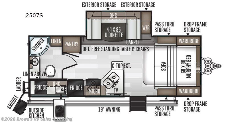2020 Forest River Rockwood Mini Lite 2507S - Used Travel Trailer For Sale by Brown's RV Sales & Leasing in Guttenberg, Iowa features Slideout