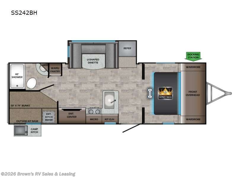 2022 CrossRoads Sunset Trail SS242BH - Used Travel Trailer For Sale by Brown's RV Sales & Leasing in Guttenberg, Iowa features Slideout