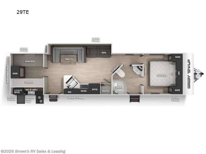 2021 Forest River Cherokee Grey Wolf 29TE - Used Travel Trailer For Sale by Brown's RV Sales & Leasing in Guttenberg, Iowa features Slideout