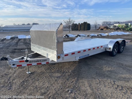&lt;p&gt;NEW 2024 DCT Aluminum Car Trailer&lt;br&gt;22&#39; (18+4)&lt;br&gt;2 - 5200# Axles&lt;br&gt;Electric Brakes&lt;br&gt;Aluminum Wheels&lt;br&gt;Aluminum Frame and Floor&lt;br&gt;Aluminum Rock Guard&lt;br&gt;6&#39; Aluminum Ramps&lt;br&gt;Adjustable Coupler&lt;br&gt;Removable Fenders&lt;br&gt;Cold Weather Cord&lt;/p&gt;
&lt;p&gt;$10195.00 plus tax/fees&lt;/p&gt;
&lt;p&gt;Do not ask if item is available, feel free to ask questions about the item. Best is to call!!&lt;br&gt;We will not HOLD any item unless we talk directly to you via phone conversation!!&lt;br&gt;First to call is first inline for the item, some items may need a deposit to hold, CALL!!&lt;/p&gt;
&lt;p&gt;Michels Trailer Sales&lt;br&gt;507 625 4483&lt;br&gt;Michelstrailersales.com&lt;br&gt;47442 County Road 13&lt;br&gt;St Peter, MN 56082&lt;br&gt;Lookout Drive from North Mankato 6 miles North&lt;/p&gt;
&lt;p&gt;General Operation Hours&lt;br&gt;Always best to call for APPOINTMENT.&lt;br&gt;Monday &amp;ndash; Friday&amp;nbsp;&lt;br&gt;8:00am &amp;ndash; 11:00am / 12:00pm &amp;ndash; 5:00pm&lt;br&gt;Saturdays by Appointment.&lt;br&gt;Closed Sundays&lt;/p&gt;
&lt;p&gt;Most items will have applicable taxes and title fees.&lt;br&gt;All Items are as is no warranty unless noted otherwise.&lt;br&gt;We may have miss mistyped or incorrectly listed information on an item unintentionally, it is best to call and verify the item you are looking at.&lt;/p&gt;
&lt;p&gt;&amp;nbsp;&lt;/p&gt;
&lt;p&gt;&amp;nbsp;&lt;/p&gt;
&lt;p&gt;&amp;nbsp;&lt;/p&gt;