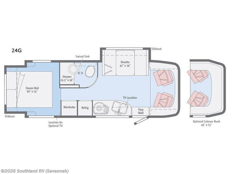 2017 Winnebago View 24G Sprinter - Used Class C For Sale by Southland RV in Savannah, Georgia features Slideout