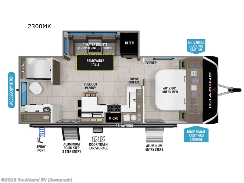 2026 Grand Design Imagine 2300MK - New Travel Trailer For Sale by Southland RV in Savannah, Georgia features Slideout