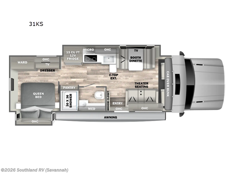 2026 Dynamax Corp Isata 6 Series 31KS Xplorer Pkg - New Super C For Sale by Southland RV in Savannah, Georgia features Slideout