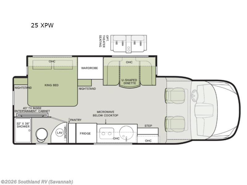 2026 Tiffin Wayfarer 25 XPW - New Class C For Sale by Southland RV in Savannah, Georgia features Slideout