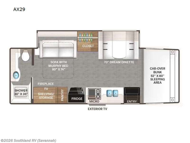 2024 Thor Motor Coach Magnitude AX29 - Used Super C For Sale by Southland RV in Savannah, Georgia features Slideout