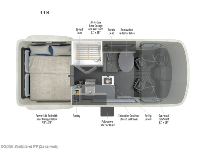 2027 Winnebago Revel Sport 44N - New Class B For Sale by Southland RV in Savannah, Georgia