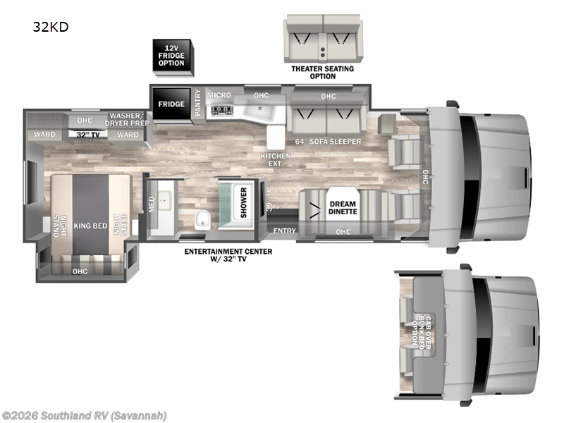 2025 Dynamax Corp Europa 32KD - Used Super C For Sale by Southland RV in Savannah, Georgia features Slideout