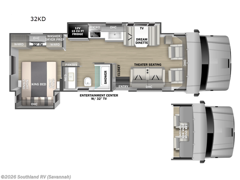 2027 Dynamax Corp Europa 32KD - New Super C For Sale by Southland RV in Savannah, Georgia features Slideout