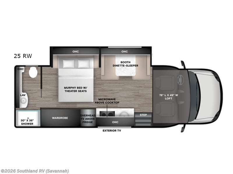 2027 Tiffin Wayfarer 25 RW - New Class C For Sale by Southland RV in Savannah, Georgia features Slideout