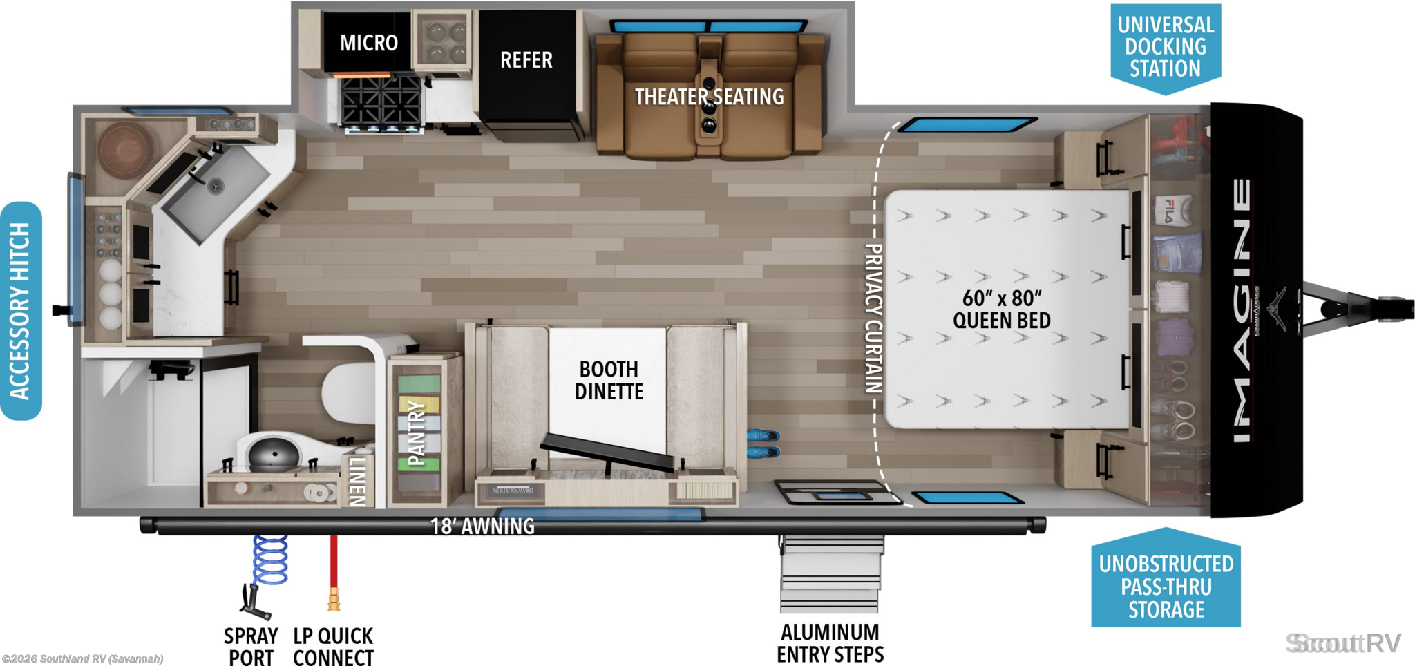 2026 Grand Design Imagine XLS 22MLE - New Travel Trailer For Sale by Southland RV in Savannah, Georgia