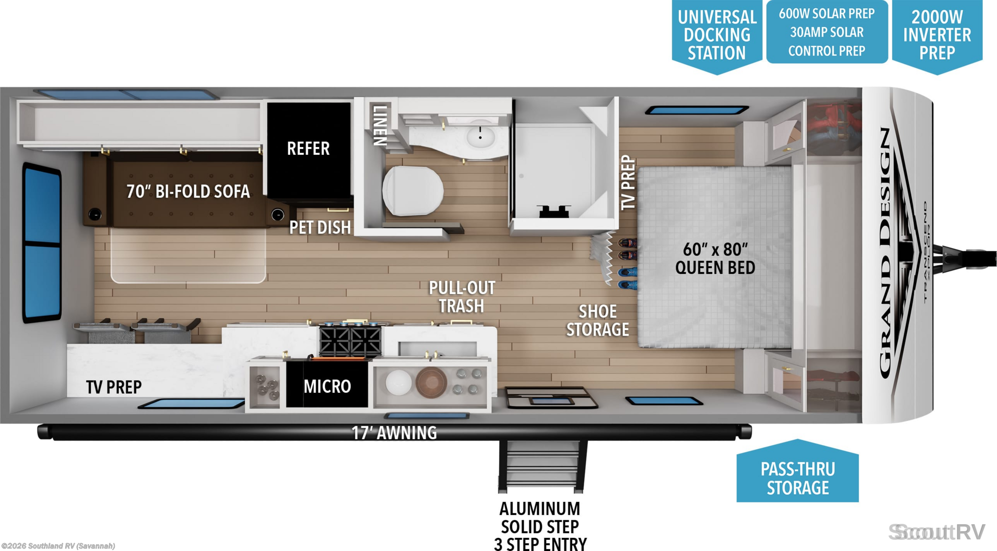 2026 Grand Design Transcend Xplor 21RLX - New Travel Trailer For Sale by Southland RV in Savannah, Georgia