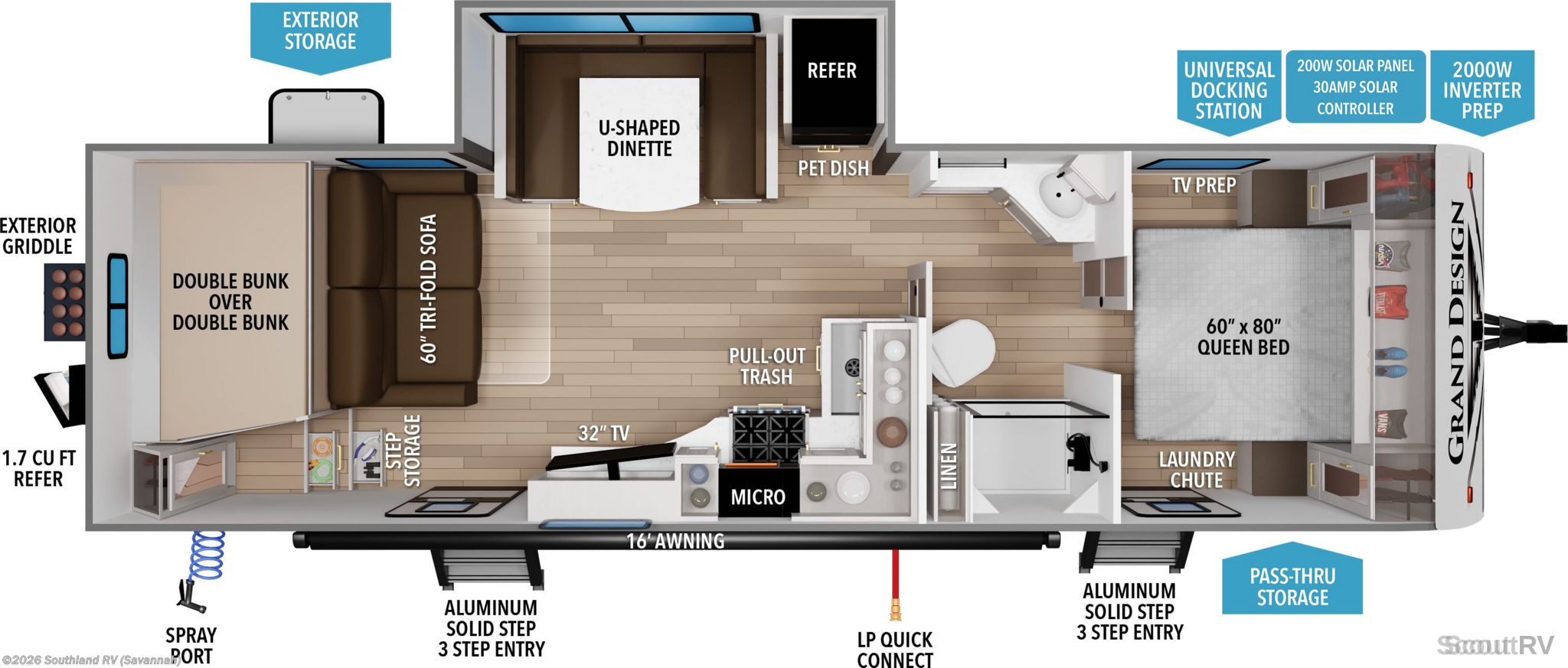2027 Grand Design Transcend 265BHT - New Travel Trailer For Sale by Southland RV in Savannah, Georgia