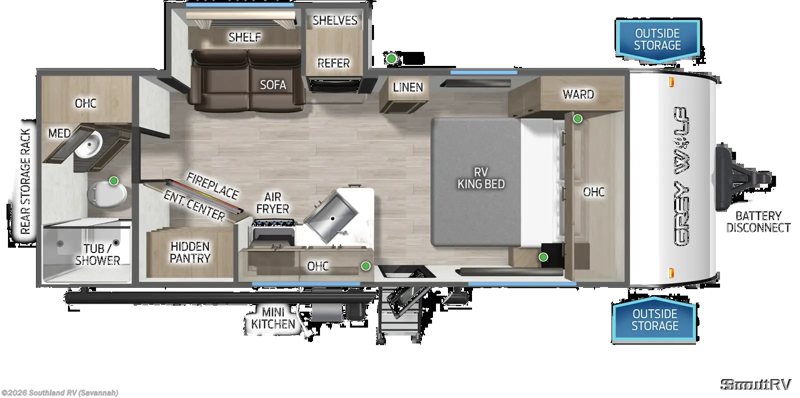 2027 Forest River Cherokee Grey Wolf 21AB - New Travel Trailer For Sale by Southland RV in Savannah, Georgia