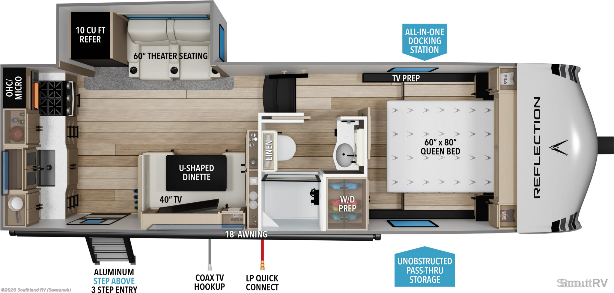 2027 Grand Design Reflection 100 Series 22RK - New Fifth Wheel For Sale by Southland RV in Savannah, Georgia