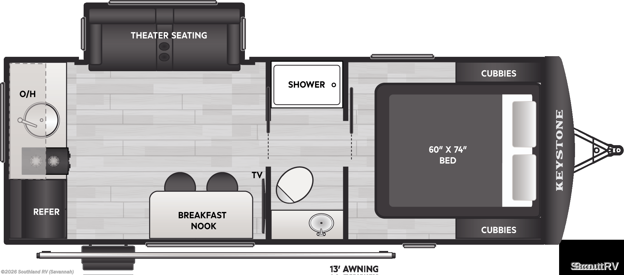 2026 Keystone Reign 19RK - New Travel Trailer For Sale by Southland RV in Savannah, Georgia