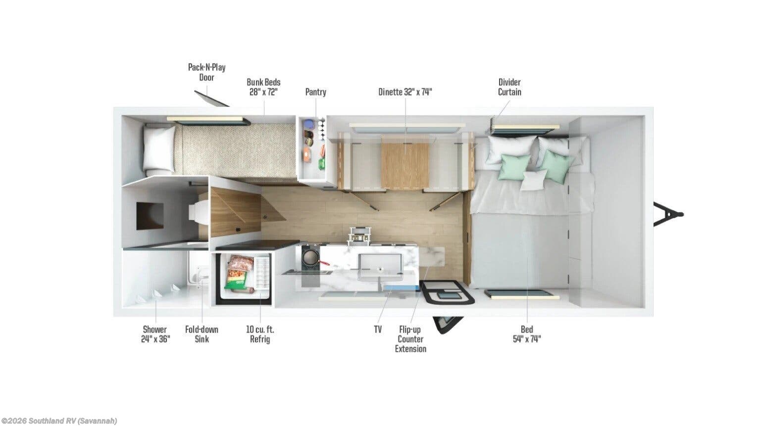 2027 Winnebago Micro Minnie 1800BH - New Travel Trailer For Sale by Southland RV in Savannah, Georgia