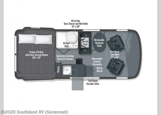 2027 Winnebago Revel Sport 44N - New Class B For Sale by Southland RV in Savannah, Georgia