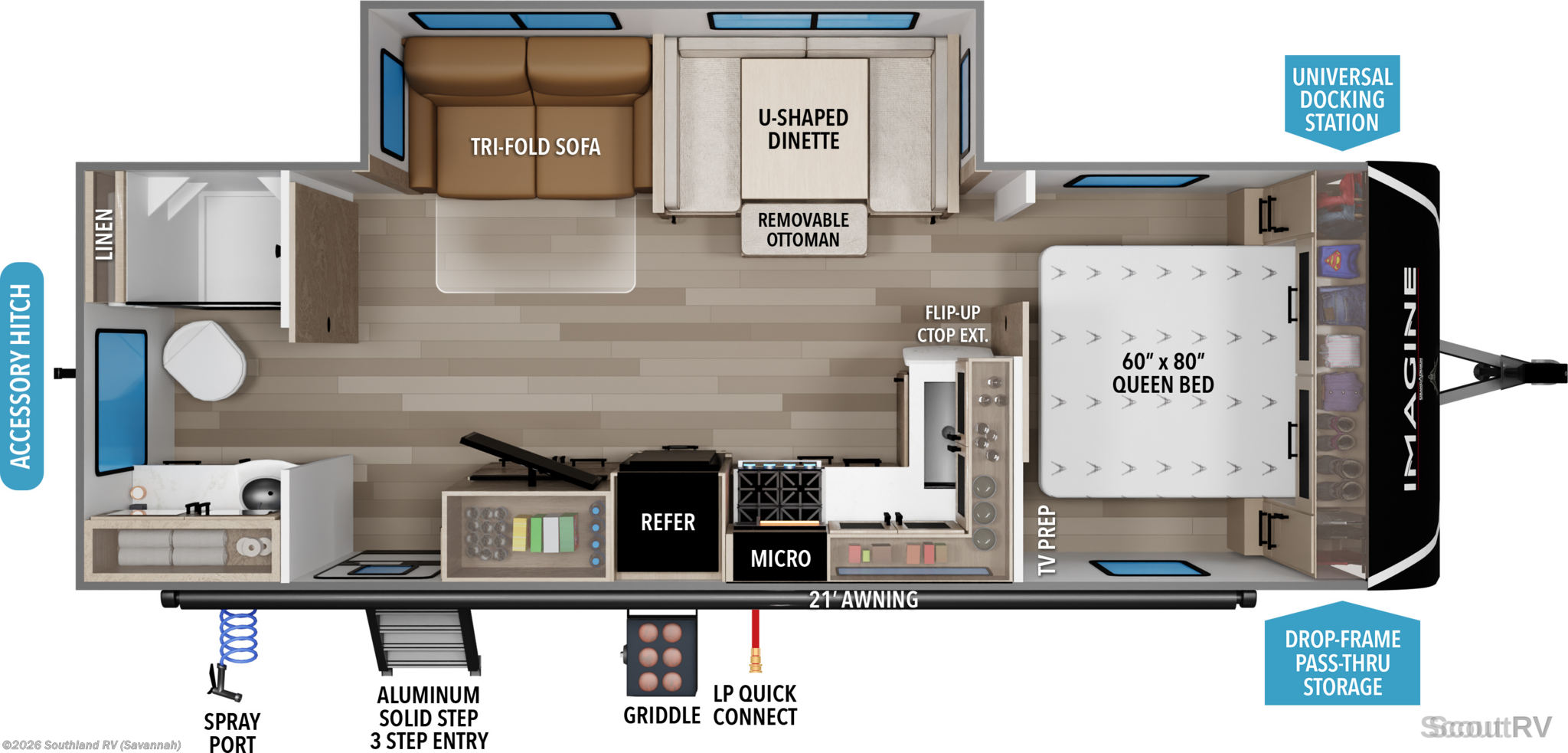 2026 Grand Design Imagine 2600RB - New Travel Trailer For Sale by Southland RV in Savannah, Georgia