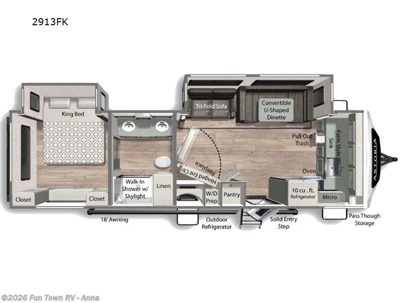 2025 Dutchmen Astoria 2913FK - New Travel Trailer For Sale by Fun Town RV - Anna in Anna, Illinois features Slideout