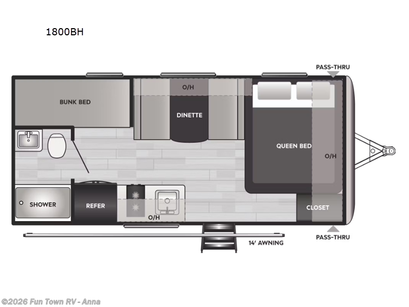 2024 Keystone Springdale Classic Mini 1800BH - Used Travel Trailer For Sale by Fun Town RV - Anna in Anna, Illinois
