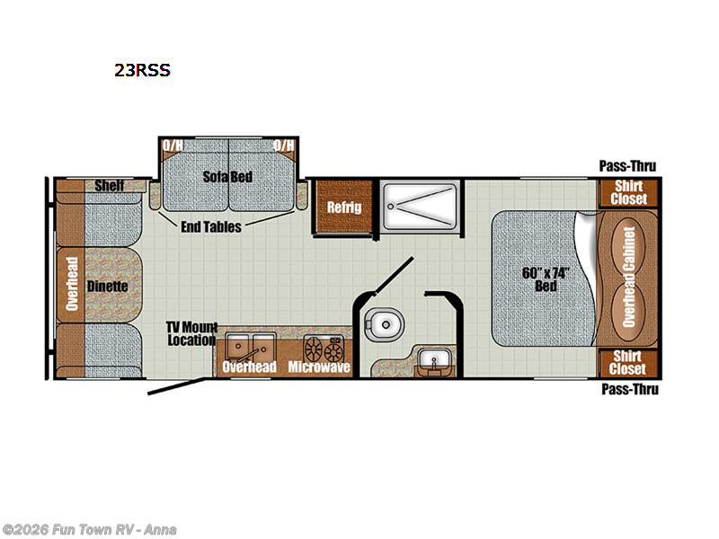 2025 Gulf Stream Yellowstone Vintage  23RSS - New Travel Trailer For Sale by Fun Town RV - Anna in Anna, Illinois features Slideout
