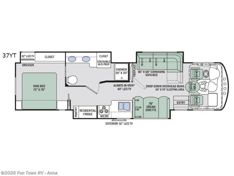 2017 Thor Motor Coach Challenger 37YT - Used Class A For Sale by Fun Town RV - Anna in Anna, Illinois features Slideout