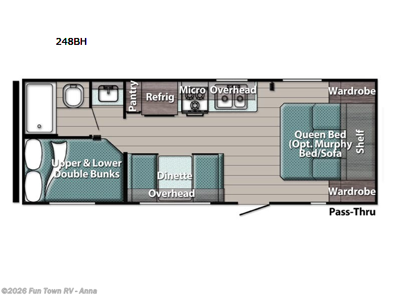 2025 Gulf Stream Kingsport Ultra Lite 248BH - Used Travel Trailer For Sale by Fun Town RV - Anna in Anna, Illinois