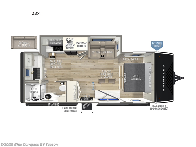 2026 Brinkley RV Model Ix 23x - New Travel Trailer For Sale by Blue Compass RV Tucson in Tucson, Arizona features Slideout