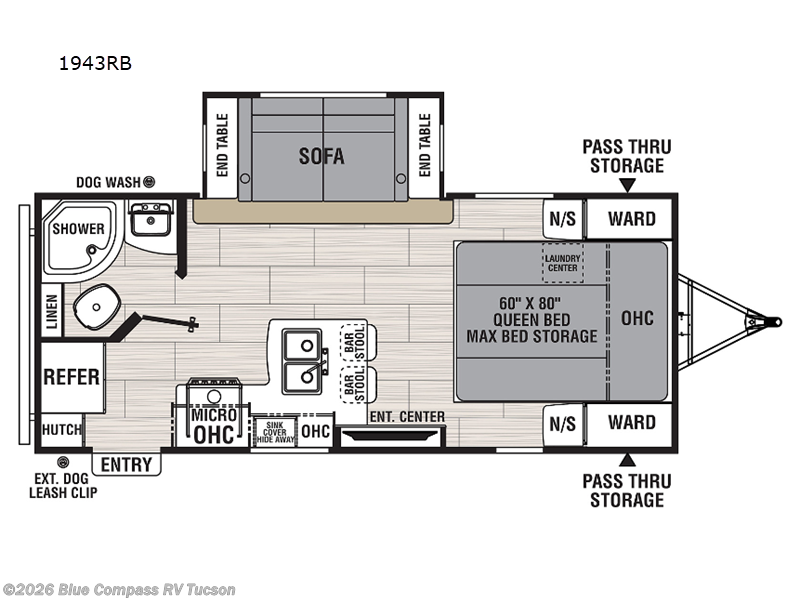 2025 Coachmen Northern Spirit Ultra Lite 1943RB - Used Travel Trailer For Sale by Blue Compass RV Tucson in Tucson, Arizona features Slideout
