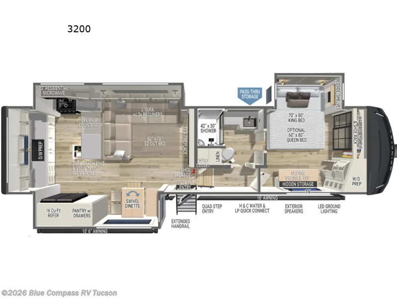2027 Brinkley RV Model Z 3200 - New Fifth Wheel For Sale by Blue Compass RV Tucson in Tucson, Arizona features Slideout