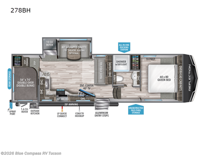 2022 Grand Design Reflection 150 Series 278BH - Used Fifth Wheel For Sale by Blue Compass RV Tucson in Tucson, Arizona features Slideout