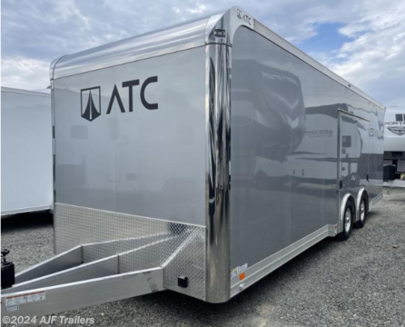 &lt;h2&gt;&lt;span style=&quot;font-size: 12pt; font-family: arial, helvetica, sans-serif;&quot;&gt;&lt;strong&gt;2023 ATC 24 FT RAVEN DELUXE ALUMINUM ENCLOSED CAR HAULER WITH ESCAPE DOOR&lt;/strong&gt;&lt;/span&gt;&lt;/h2&gt;
&lt;h2&gt;&lt;span style=&quot;font-size: 12pt;&quot;&gt;AJF Trailers is a proud ATC Car Hauler Dealer. We stock ATC Trailers in a variety of configurations in both car hauler &amp;amp; cargo trailers in a range of sizes &amp;amp; we offer Design Builds.&amp;nbsp; ATC trailers are hand assembled by craftsmen in Indiana using an Amish work force. ATC trailers are known for attention to detail as well as aluminum construction.&lt;/span&gt;&lt;br&gt;&lt;span style=&quot;font-size: 12pt;&quot;&gt;The frame of this ATC Raven 20 ft Car hauler is precision welded in aluminum with 16 in on center cross members. It is equipped with torsion suspension on two 5200# axles which makes this car hauler pull like a dream.&lt;/span&gt;&lt;/h2&gt;
&lt;p&gt;120V GFI OUTLETS OUTSIDE&lt;/p&gt;
&lt;p&gt;SPREAD AXLE&lt;/p&gt;
&lt;p&gt;UPPER AND LOWER CABINETS&lt;/p&gt;
&lt;p&gt;PREMIUM ESCAPE DOOR&lt;/p&gt;
&lt;p&gt;ALUMINUM SLIDE IN AND OUT STEP&lt;/p&gt;
&lt;p&gt;TPO COIN FLOOR&lt;/p&gt;
&lt;p&gt;9990# GVWR&lt;/p&gt;
&lt;p&gt;WIRED AND BRACED FOR AC&lt;/p&gt;
&lt;p&gt;14 IN MANUAL ROOF VENT&lt;/p&gt;
&lt;p&gt;REAR SPOILER WITH LED LOADING LIGHTS&lt;/p&gt;
&lt;p&gt;STAINLESS STEEL VERTICALS WITH CAST CORNERS&lt;/p&gt;
&lt;p&gt;SCREWLESS EXTERIOR&lt;/p&gt;
&lt;p&gt;7 WAY TRUCK PLUG&lt;/p&gt;
&lt;p&gt;EXTENDED TONGUE&lt;/p&gt;
&lt;p&gt;ALUMINUM WHEELS WITH RADIAL TIRES&lt;/p&gt;
&lt;p&gt;SKID PLATES&lt;/p&gt;
&lt;p&gt;16 IN ON CENTER CROSS MEMBERS&lt;/p&gt;
&lt;p&gt;BRAKES BOTH AXLES&lt;/p&gt;
&lt;p&gt;5200# TORSION AXLE&lt;/p&gt;
&lt;p&gt;FULL PERIMETER ALUMINUM FRAME&lt;/p&gt;
&lt;p&gt;&lt;strong&gt;Financing Available&lt;/strong&gt;&lt;/p&gt;
&lt;p&gt;&lt;strong&gt;Pickup, Delivery or Meet Halfway&lt;/strong&gt;&lt;/p&gt;
&lt;p&gt;&lt;strong&gt;5 YR LIMITED STRUCTURAL WARRANTY&lt;/strong&gt;&lt;br&gt;&lt;strong&gt;3 YR LIMITED WARRANTY&lt;/strong&gt;&lt;br&gt;&lt;strong&gt;1 YR LIMITED ELECTRICAL WARRANTY&lt;/strong&gt;&lt;/p&gt;