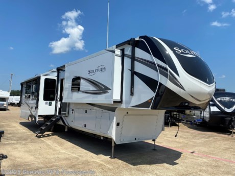 &lt;p&gt;&lt;strong&gt;2024 Grand Design Solitude Luxury 417KB Fifth Wheel&lt;/strong&gt;&lt;/p&gt;
&lt;p&gt;&lt;em&gt;Rear Kitchen, Front Bathroom, Bath &amp;amp; 1/2...&lt;/em&gt;&lt;/p&gt;
&lt;p&gt;&lt;em&gt;&lt;strong&gt;Features Include...&lt;/strong&gt;&lt;/em&gt;&lt;/p&gt;
&lt;ul&gt;
&lt;li&gt;Residential Living Package&lt;/li&gt;
&lt;li&gt;&quot;Peace of Mind&quot; Package&lt;/li&gt;
&lt;li&gt;&quot;Weather-Tek&quot; Package&lt;/li&gt;
&lt;li&gt;&quot;Max-Built&quot; Construction Package&lt;/li&gt;
&lt;li&gt;One Touch Six (6) Point Automatic Leveling System&lt;/li&gt;
&lt;li&gt;Central Vacuum System&lt;/li&gt;
&lt;li&gt;20 cf 12v/DC Refrigerator / Freezer&lt;/li&gt;
&lt;li&gt;TraviFi On-Board WiFi Ready&lt;/li&gt;
&lt;li&gt;50&quot; LED Television - Living Room&lt;/li&gt;
&lt;li&gt;32&quot; LED Television - Bedroom&lt;/li&gt;
&lt;li&gt;Electric Fireplace&lt;/li&gt;
&lt;li&gt;12v Tank Heaters&lt;/li&gt;
&lt;li&gt;Upgraded Cooper 17.5&quot; &quot;H&quot; Rated Tires w/ Aluminum Wheels&lt;/li&gt;
&lt;li&gt;SafeRide&amp;nbsp;RV Roadside Assistance&lt;/li&gt;
&lt;li&gt;Power Patio Awnings - 20&#39; &amp;amp; 14&#39;&lt;/li&gt;
&lt;li&gt;King Bed&lt;/li&gt;
&lt;li&gt;Three (3) 15,000 btu&amp;nbsp;Ducted Air Conditioners&lt;/li&gt;
&lt;li&gt;AC w/ Heat Pump&lt;/li&gt;
&lt;li&gt;Solar+ Package - Two (2) 330w Panels, 2,000w Inverter, 50 amp Controller&lt;/li&gt;
&lt;li&gt;8,000 lb Axles w/ ABS Drum Brakes&lt;/li&gt;
&lt;/ul&gt;
&lt;p&gt;&lt;span style=&quot;font-style: italic; font-weight: bold;&quot;&gt;Our Sale Price Includes: &amp;nbsp;Pre-Delivery Inspection, RV/Marine Batteries, Propane Bottles Filled, Walk&amp;nbsp;Thru&amp;nbsp;Orientation &amp;amp; Factory Freight Charges.&lt;/span&gt;&lt;/p&gt;
&lt;p&gt;&amp;nbsp;&lt;/p&gt;