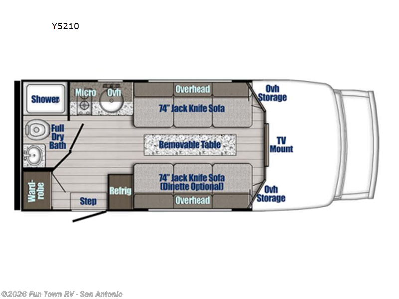 2025 Gulf Stream Yellowstone Y5210 - New Class C For Sale by Fun Town RV - San Antonio in Cibolo, Texas