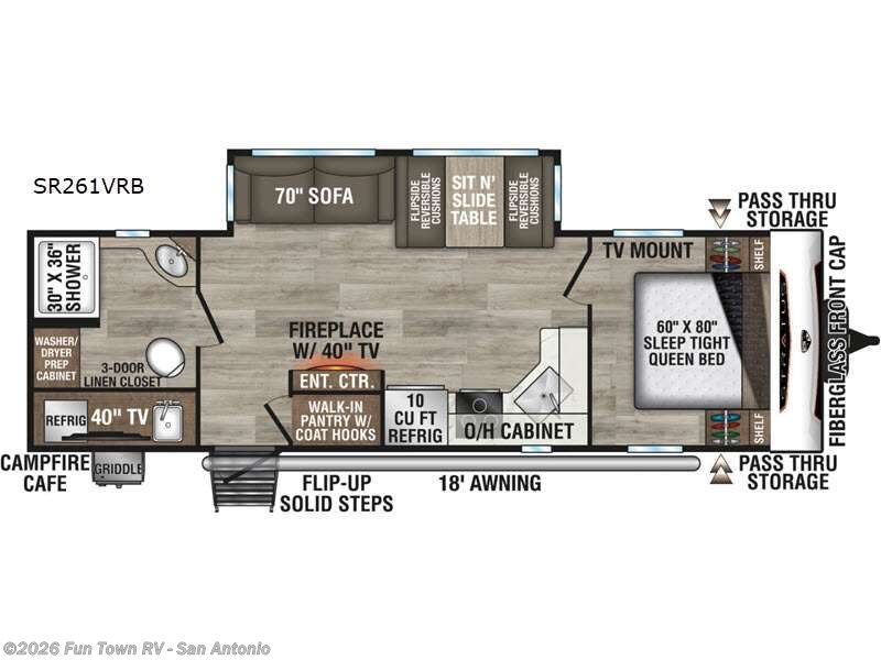 2026 Venture RV Stratus SR261VRB - New Travel Trailer For Sale by Fun Town RV - San Antonio in Cibolo, Texas features Slideout