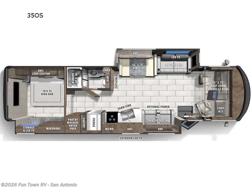 2024 Coachmen Mirada 35OS - Used Class A For Sale by Fun Town RV - San Antonio in Cibolo, Texas features Slideout