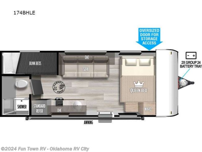 2024 Forest River Wildwood FSX 174BHLE - New Travel Trailer For Sale by Fun Town RV - Oklahoma RV City in Oklahoma City, Oklahoma