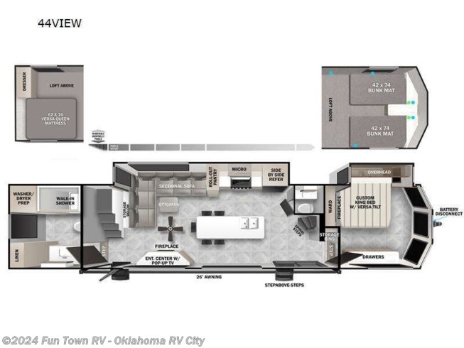 2024 Forest River Wildwood Grand Lodge 44VIEW - New Destination Trailer For Sale by Fun Town RV - Oklahoma RV City in Oklahoma City, Oklahoma