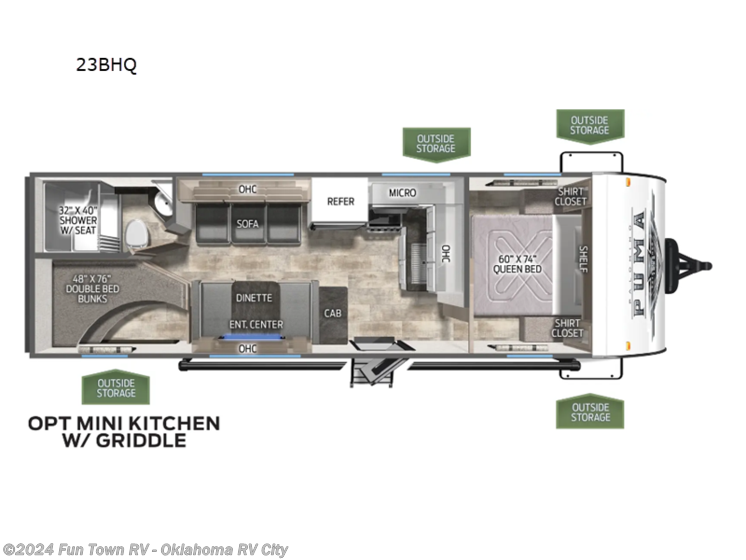 New 2024 Palomino Puma 23BHQ available in Oklahoma City, Oklahoma