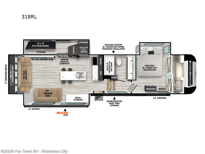 2025 Forest River Impression 318RL - New Fifth Wheel For Sale by Fun Town RV - Oklahoma City in Oklahoma City, Oklahoma features Slideout