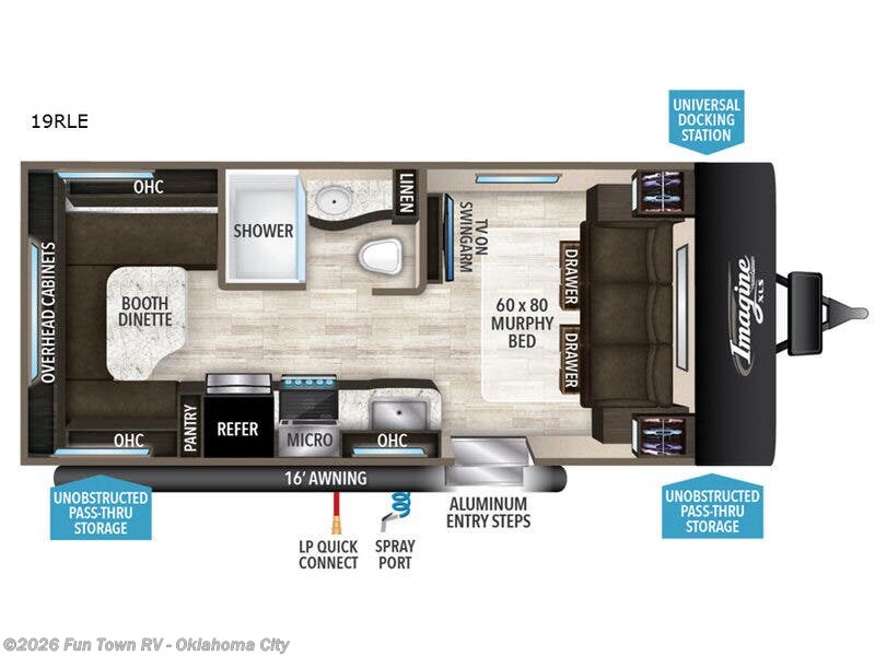 2019 Grand Design Imagine 19RLE - Used Travel Trailer For Sale by Fun Town RV - Oklahoma City in Oklahoma City, Oklahoma