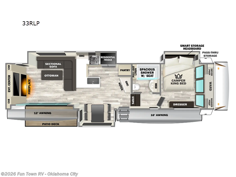 2025 Forest River Sabre 33RLP - New Fifth Wheel For Sale by Fun Town RV - Oklahoma City in Oklahoma City, Oklahoma features Slideout