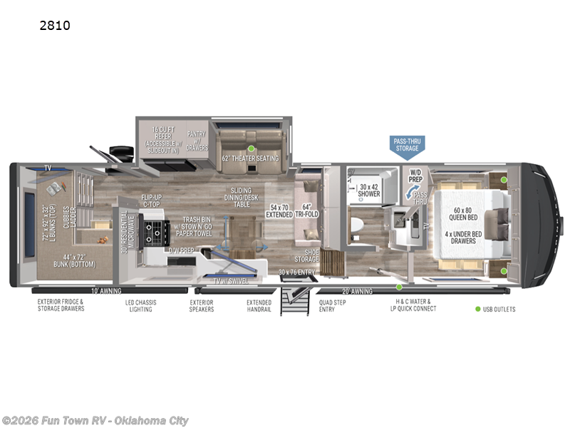 2026 Brinkley RV Model Z 2810 - New Fifth Wheel For Sale by Fun Town RV - Oklahoma City in Oklahoma City, Oklahoma features Slideout