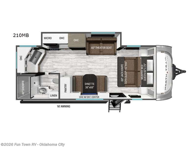 2026 Heartland North Trail 210MB - New Travel Trailer For Sale by Fun Town RV - Oklahoma City in Oklahoma City, Oklahoma features Slideout