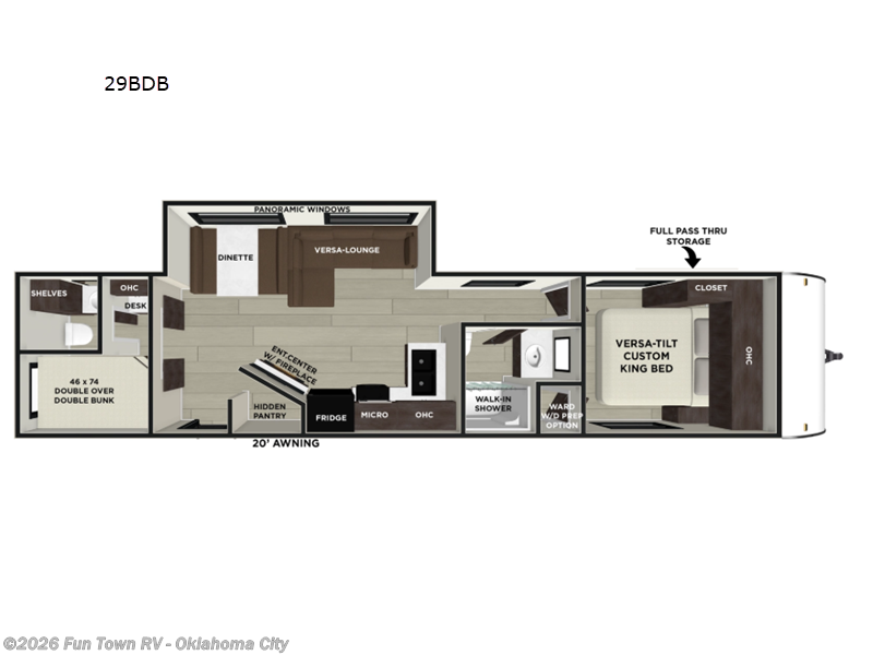 2026 Forest River Wildwood 29BDB - New Travel Trailer For Sale by Fun Town RV - Oklahoma City in Oklahoma City, Oklahoma features Slideout