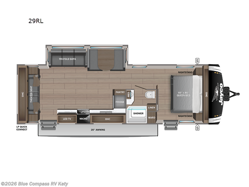 2025 Jayco Jay Feather 29RL - New Travel Trailer For Sale by Blue Compass RV Katy in Katy, Texas features Slideout