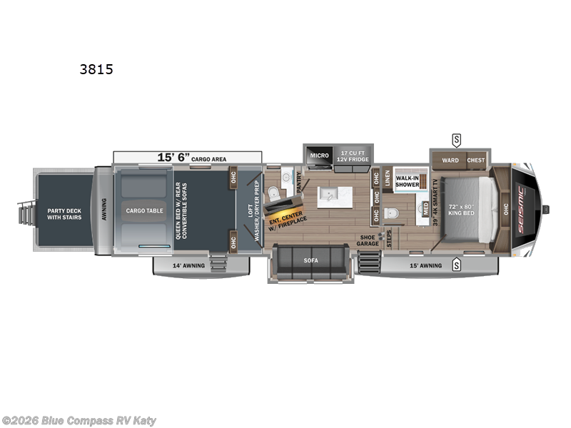 2025 Jayco Seismic Luxury Series 3815 - New Fifth Wheel For Sale by Blue Compass RV Katy in Katy, Texas features Slideout