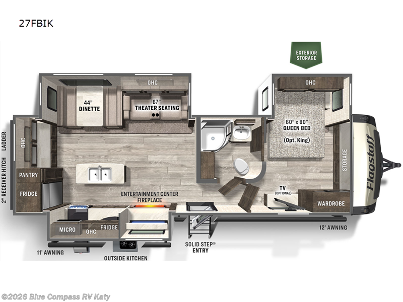 2023 Forest River Flagstaff Super Lite 27FBlK - Used Travel Trailer For Sale by Blue Compass RV Katy in Katy, Texas features Slideout