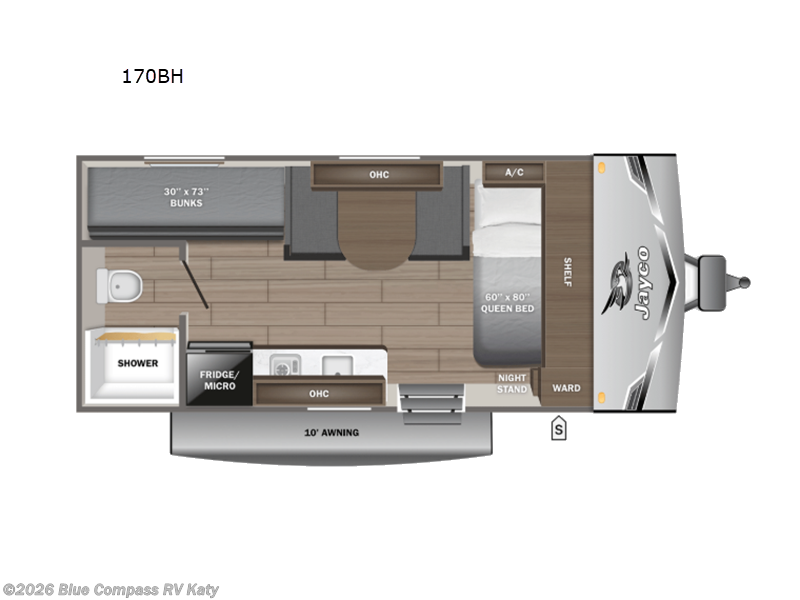 2026 Jayco Jay Flight SLX 170BH - New Travel Trailer For Sale by Blue Compass RV Katy in Katy, Texas
