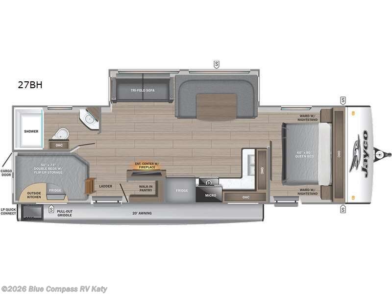 2026 Jayco Jay Feather 27BH - New Travel Trailer For Sale by Blue Compass RV Katy in Katy, Texas features Slideout